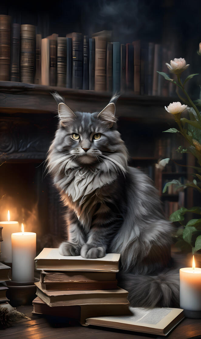 Maine C**n Library Cat