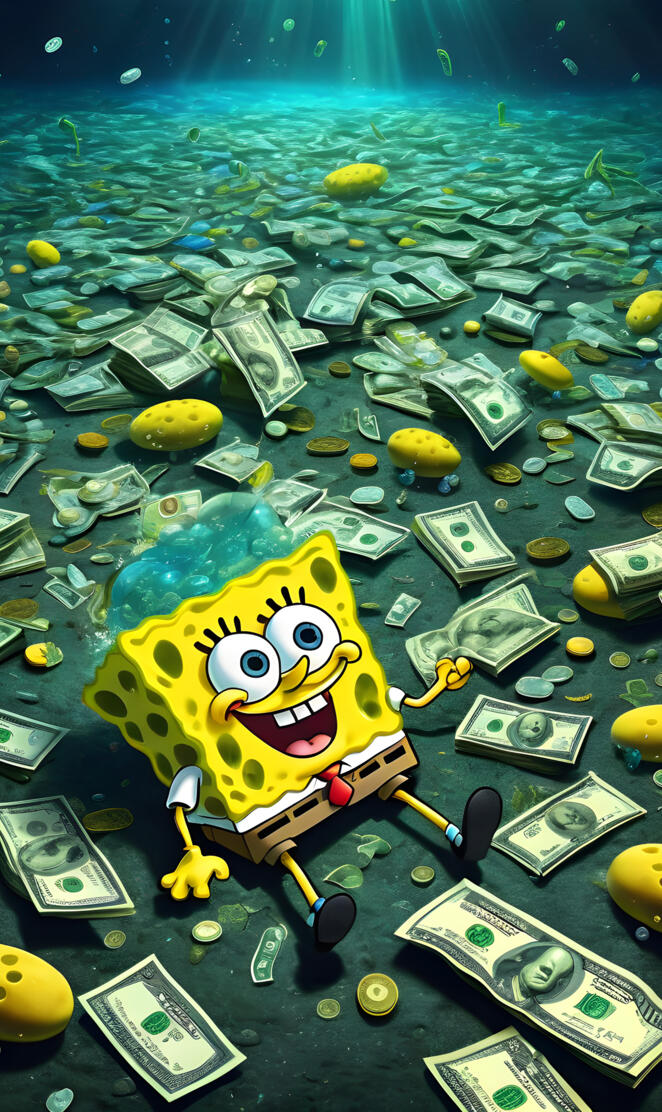 a group of toys in a pool