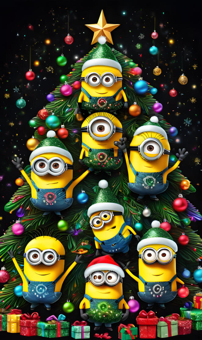 Minions Merry Christmas 🎅 🤶🧑‍🎄⛄️🎄