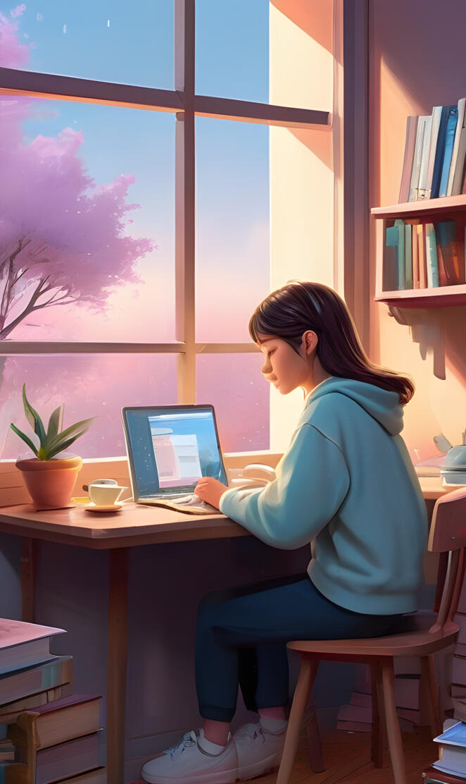 a person working on the laptop