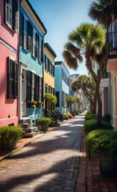 Charleston SC Rainbow Row