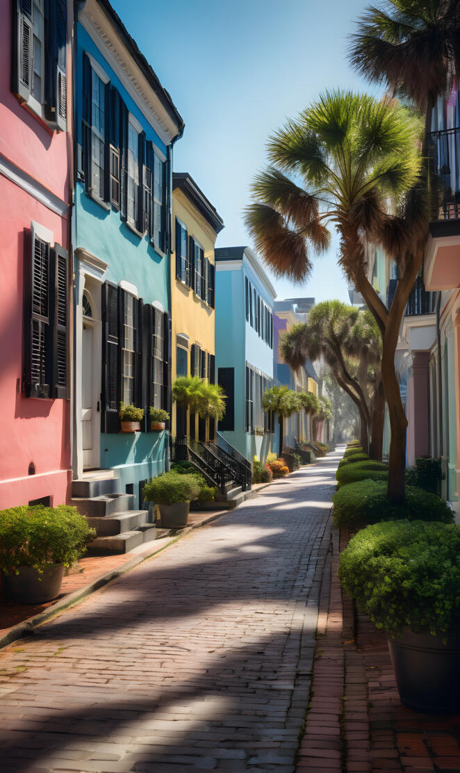 Charleston SC Rainbow Row