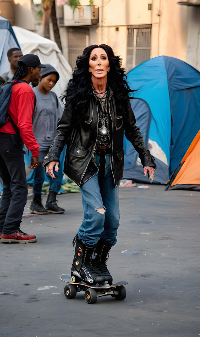 Cher on the skate at street