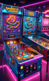 a row of arcade games