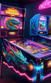 a row of arcade games