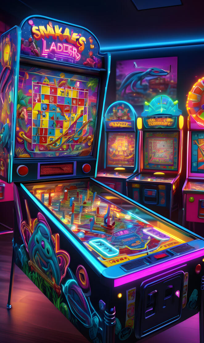 a row of arcade games