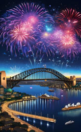 Sydney Australia Fireworks NYE