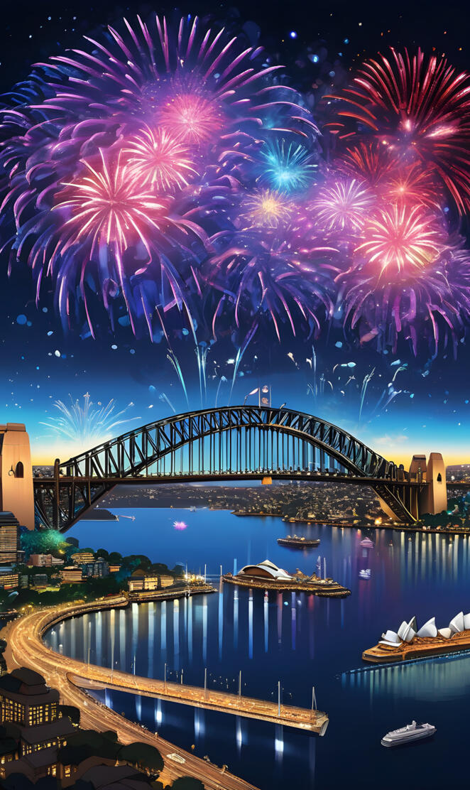 Sydney Australia Fireworks NYE