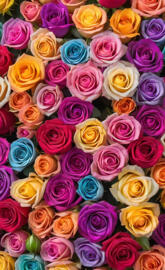 Multicolored Rose Background