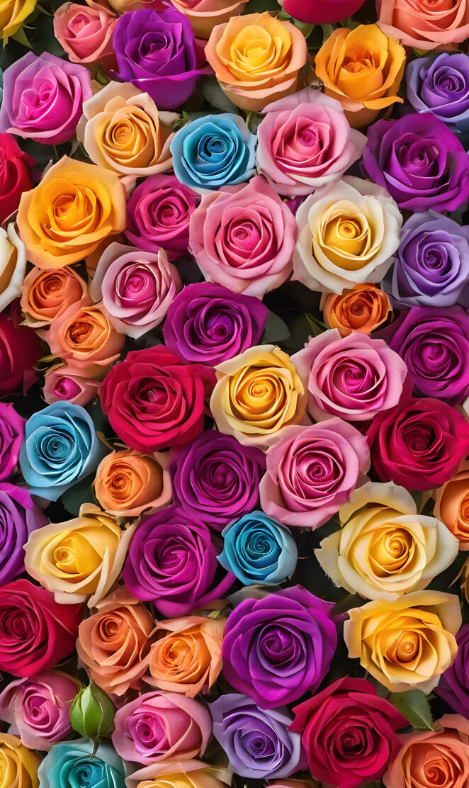 Multicolored Rose Background