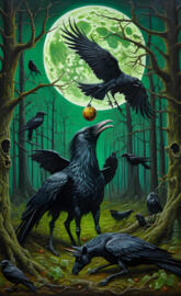 crows n unicorns retro scifi