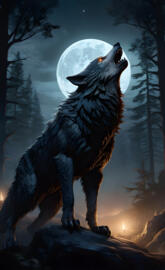 a Lycan Howiing.....! While a Candle is Burning 🔥 In Background