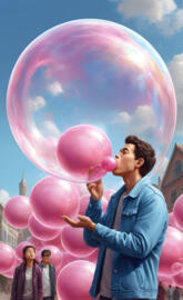Bubble gum bubbles