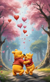 Winnie the Pooh showing love