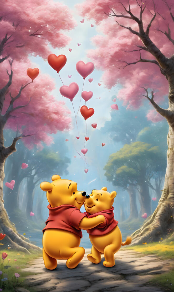 Winnie the Pooh showing love