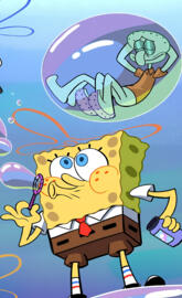 Spongebob Blowing Bubbles | Wallpaper