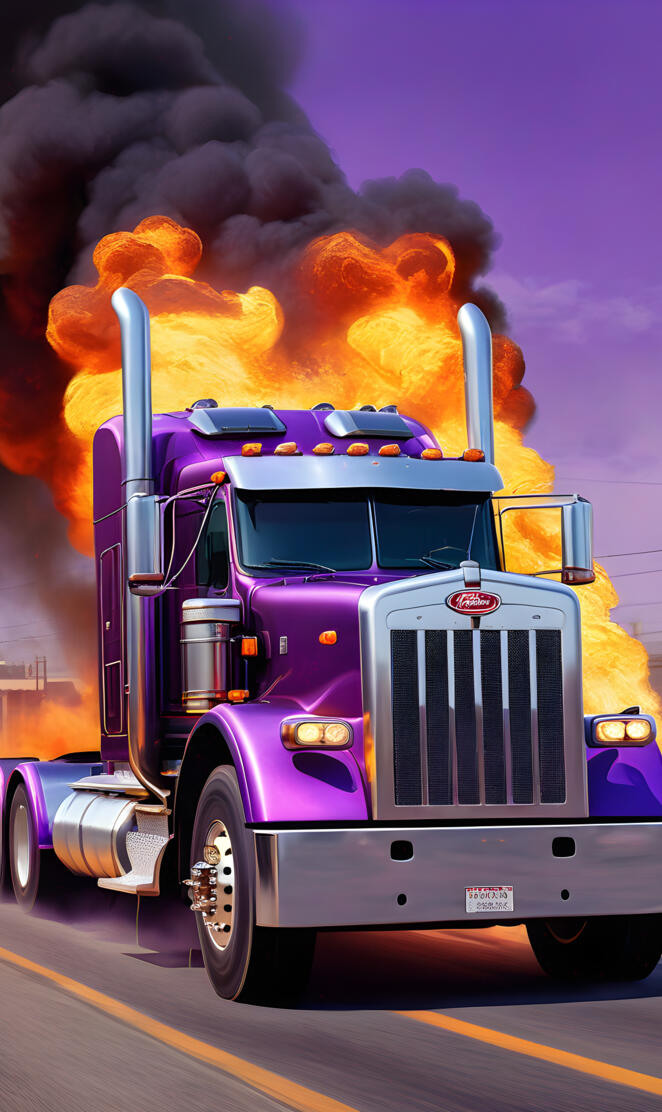 Purple Peterbilt