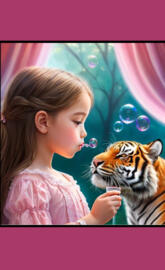 Child, Tiger, Bubbles