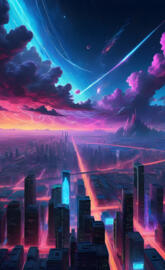 Neon skyline