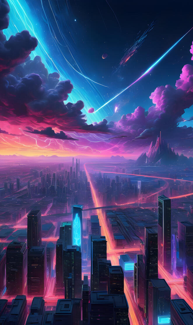 Neon skyline