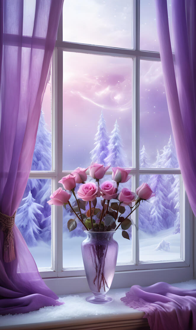 bylavender and pink roses