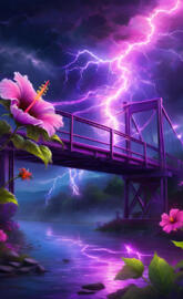 bridge and thunderstorm