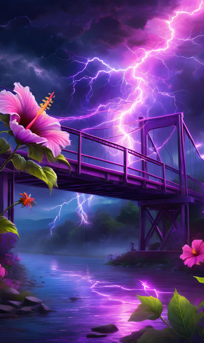 bridge and thunderstorm