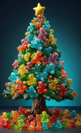 gummi bears Christmas tree