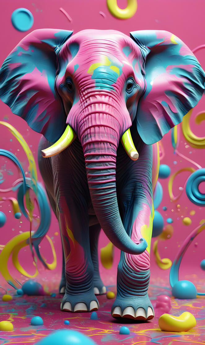 an elephant with tusks