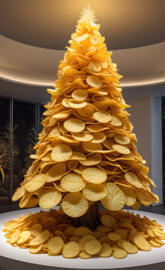 potato chips Christmas tree