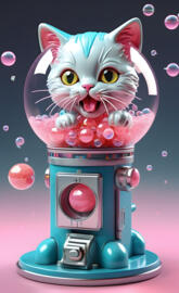 kitten gumball machine