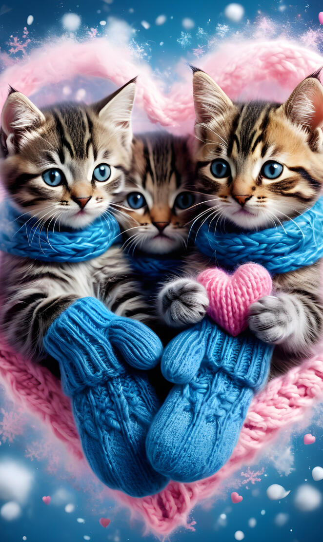three kittens