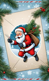 a christmas tree with a santa clause