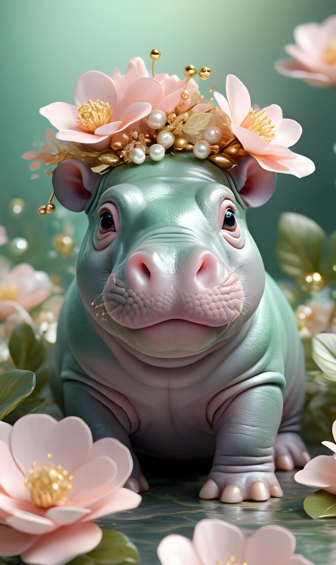 baby hippo