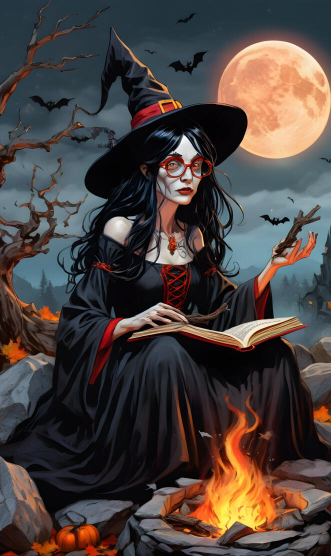 Halloween, witchy, bats, book of shadows