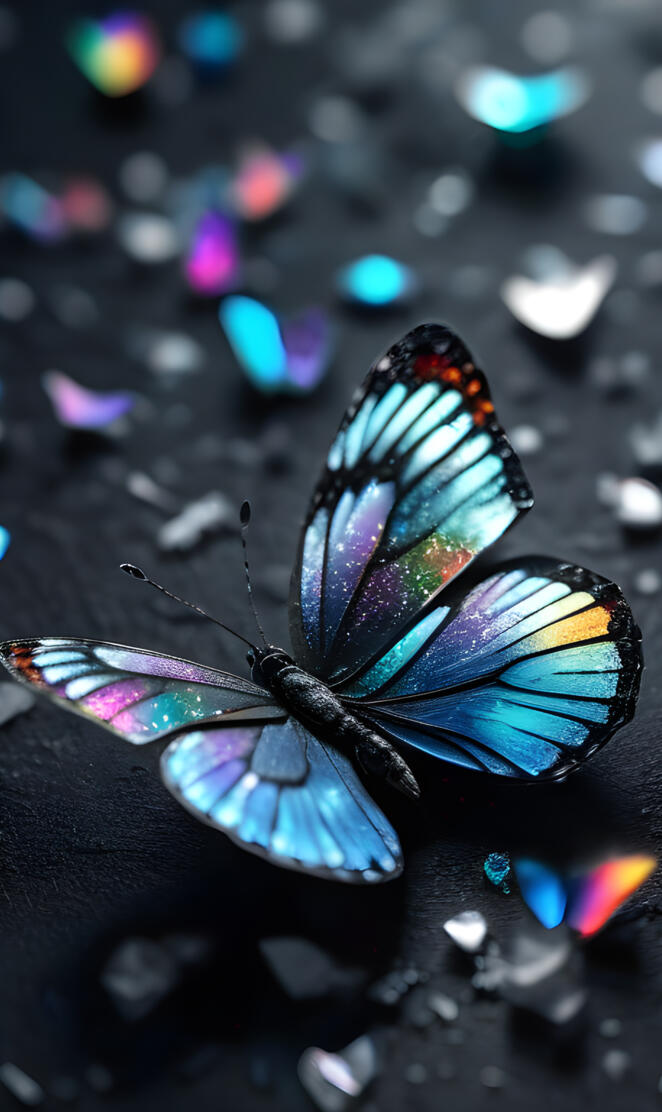 a butterfly on a surface