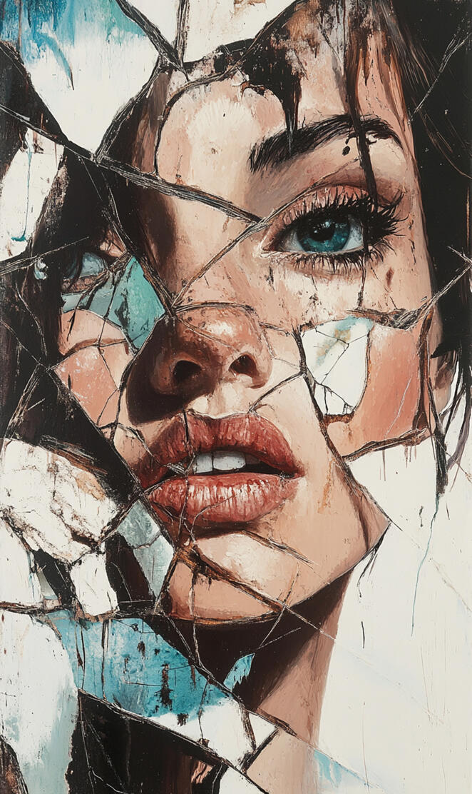 Shattered Screen Art Wallpaper