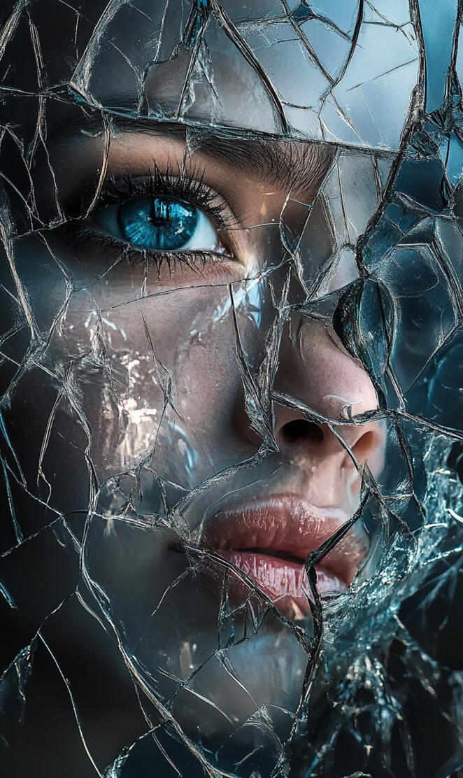 Shattered Glass Aesthetic - Premium Wallpaper