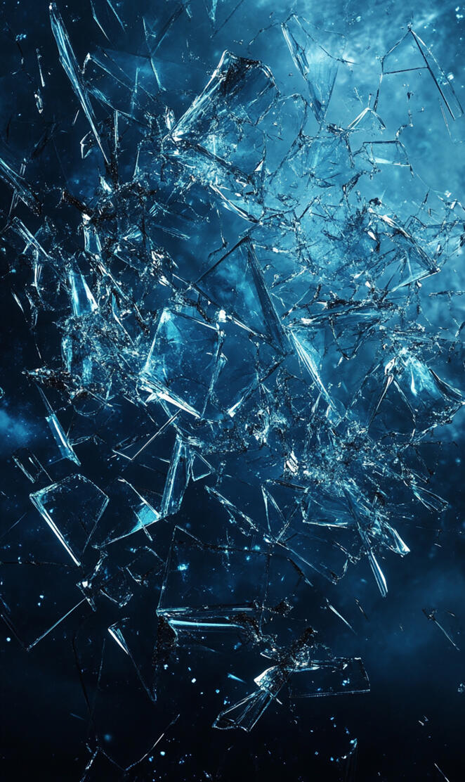 Shattered Glass Art - Modern Aesthetic