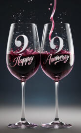 two glasses of pink and purple drinks