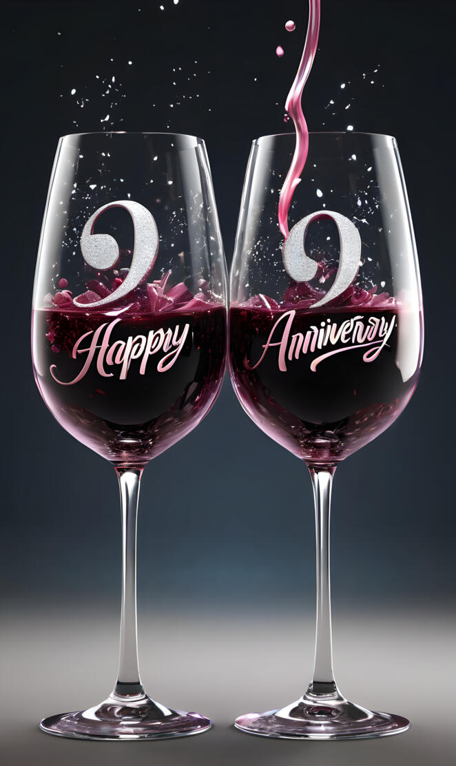 two glasses of pink and purple drinks