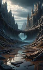 a painting of a castle