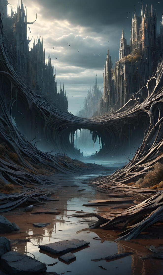 a painting of a castle