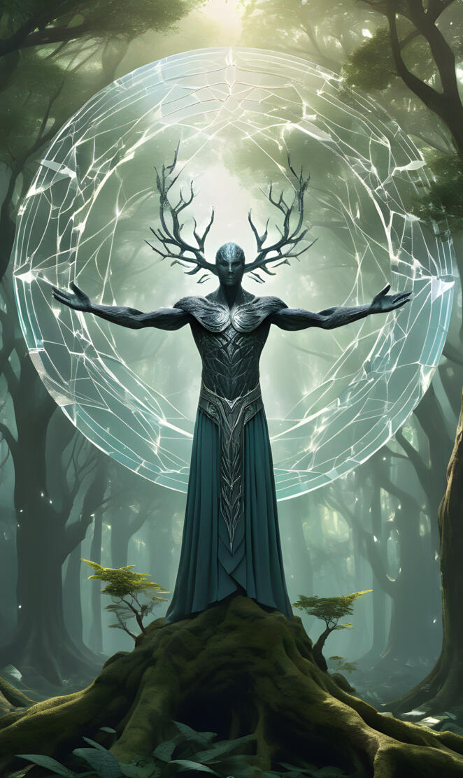 A conceptual art piece featuring a (((hyper 8K))), intricate interlock