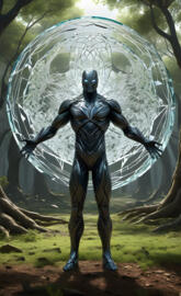 A conceptual art piece featuring a (((hyper 8K))), intricate interlock