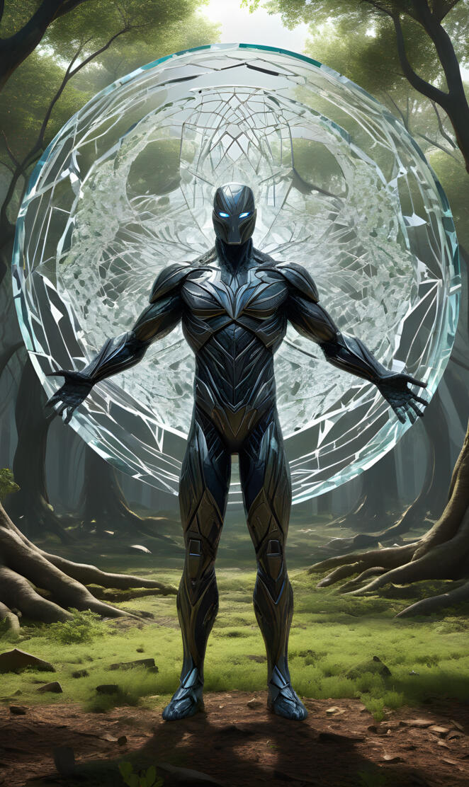 A conceptual art piece featuring a (((hyper 8K))), intricate interlock