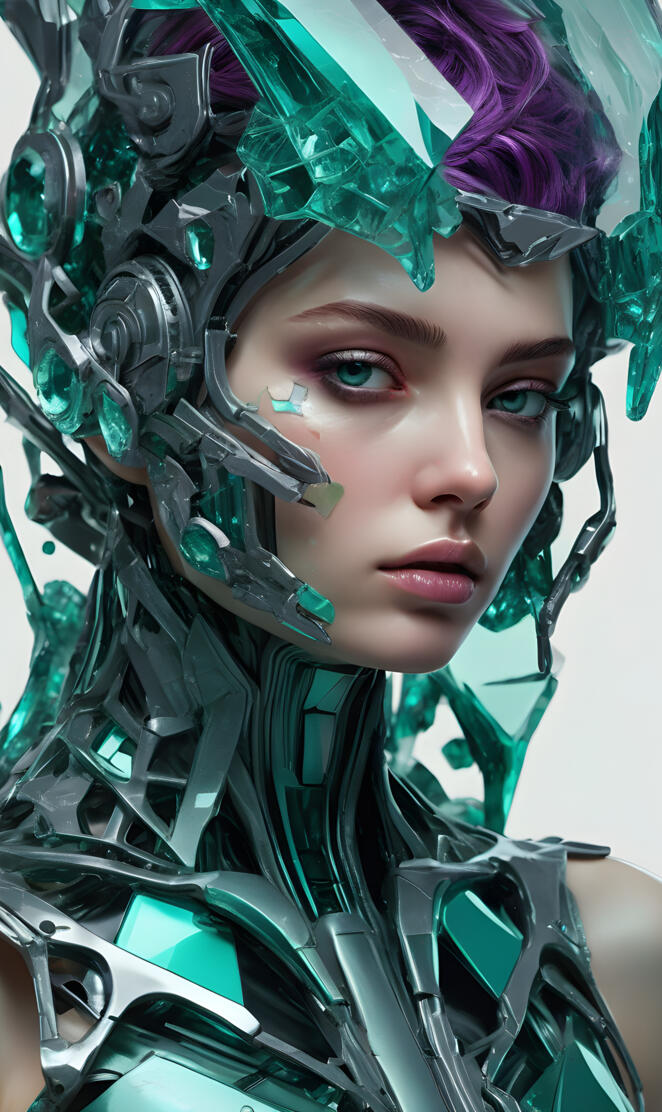 in the style of oliver wetter, alberto seveso, cyberpunk dystopia, ame
