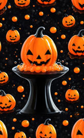 a pumpkin carved to look like a face