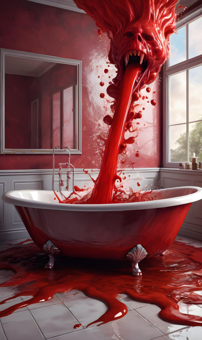 a red statue of a dragon