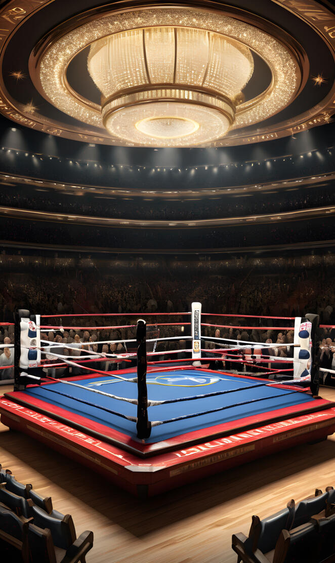 boxing ring gold